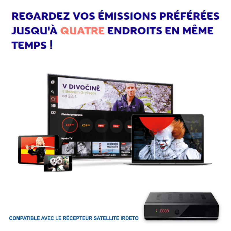 Rechargement Carte Abonnement TV République Tchèque Skylink Irdeto Satellite Astra 3B 23.5° Europe Centrale