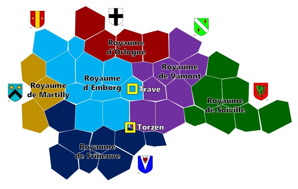 Carte des royaumes