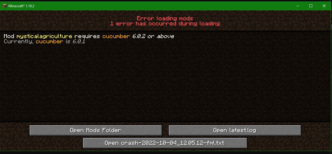 Error Cucumber 6.0.2