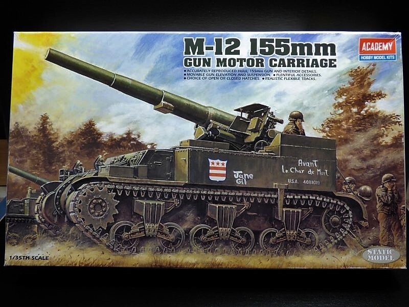 M-12  155 mm Gun Motor Carriage  ACADEMY  1/35 4ta5
