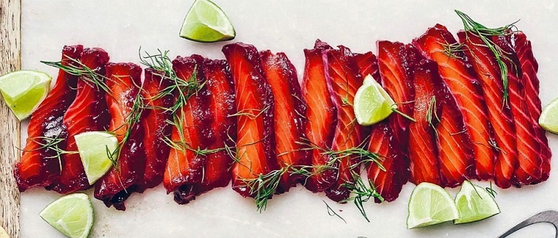 Gravlax de saumon à la betterave Ogpi