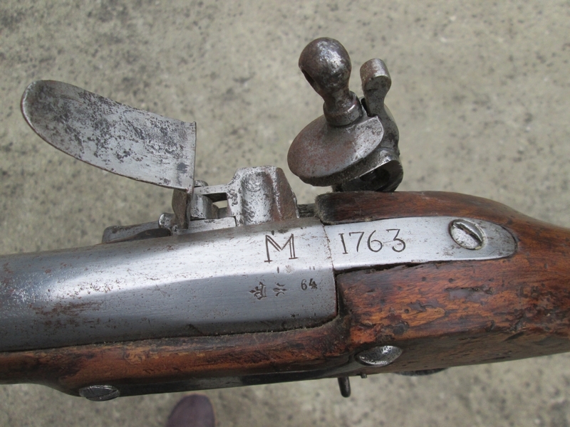 Une platine de fusil d'infanterie modèle 1763 Ylgr