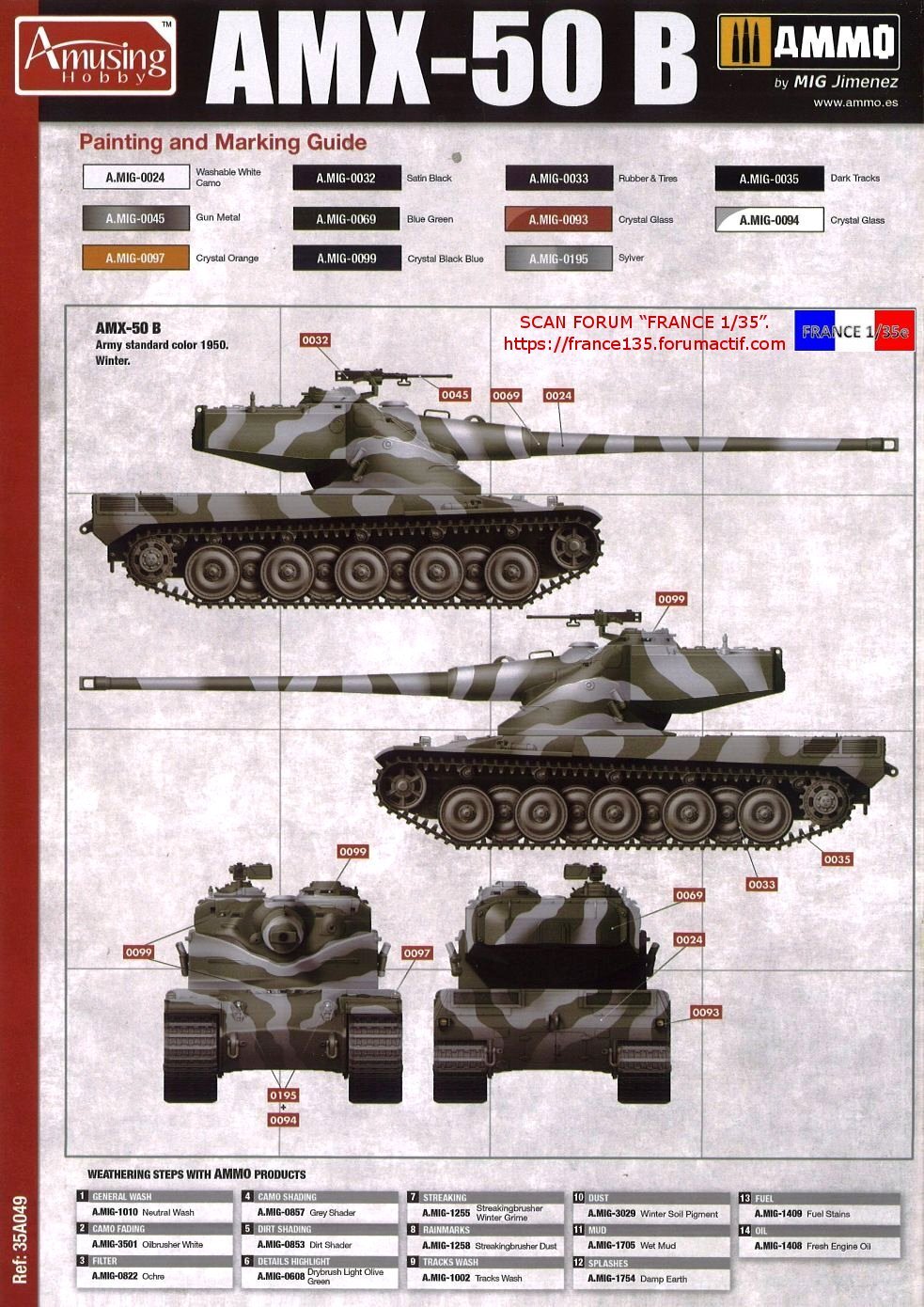AMX 50B, France, heavy tank. Amusing-Hobby, 1/35, ref 35A049. Plastique injecté et photodécoupe. Fre1