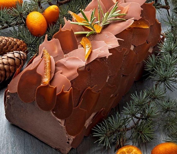 Bûche pralinée/marrons/kumquats Vwlc