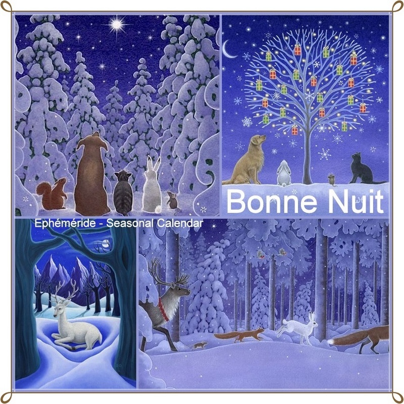 Bonne Soirée Bonne Nuit - Ephéméride - Seasonal Calendar