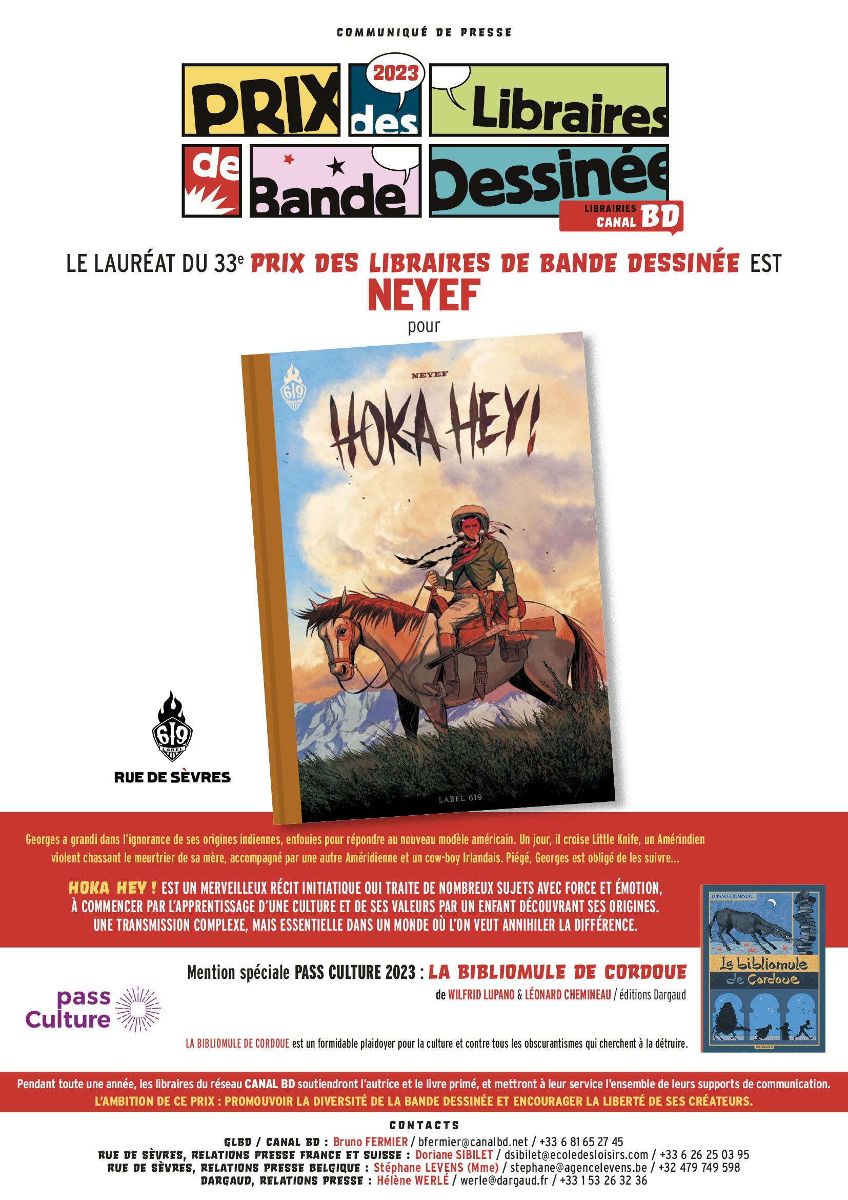 Prix des Libraires de Bande Dessinée Le Lauréat 2023