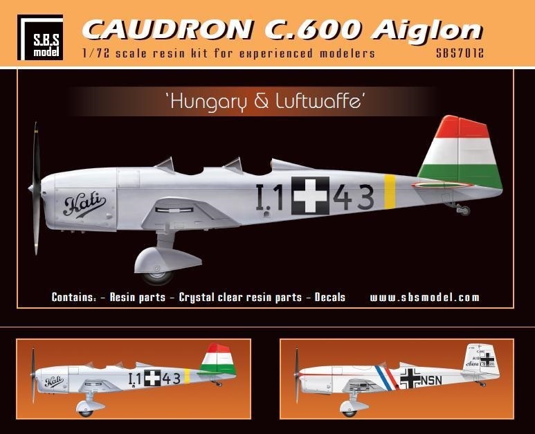 AIGLON - (MONTAGE DUO) SBS resine - 1/72 - CAUDRON AIGLON (Escadrille des Avions de Liaison FAFL/ALSACE) Duo avec Regis BIAUX 2p24