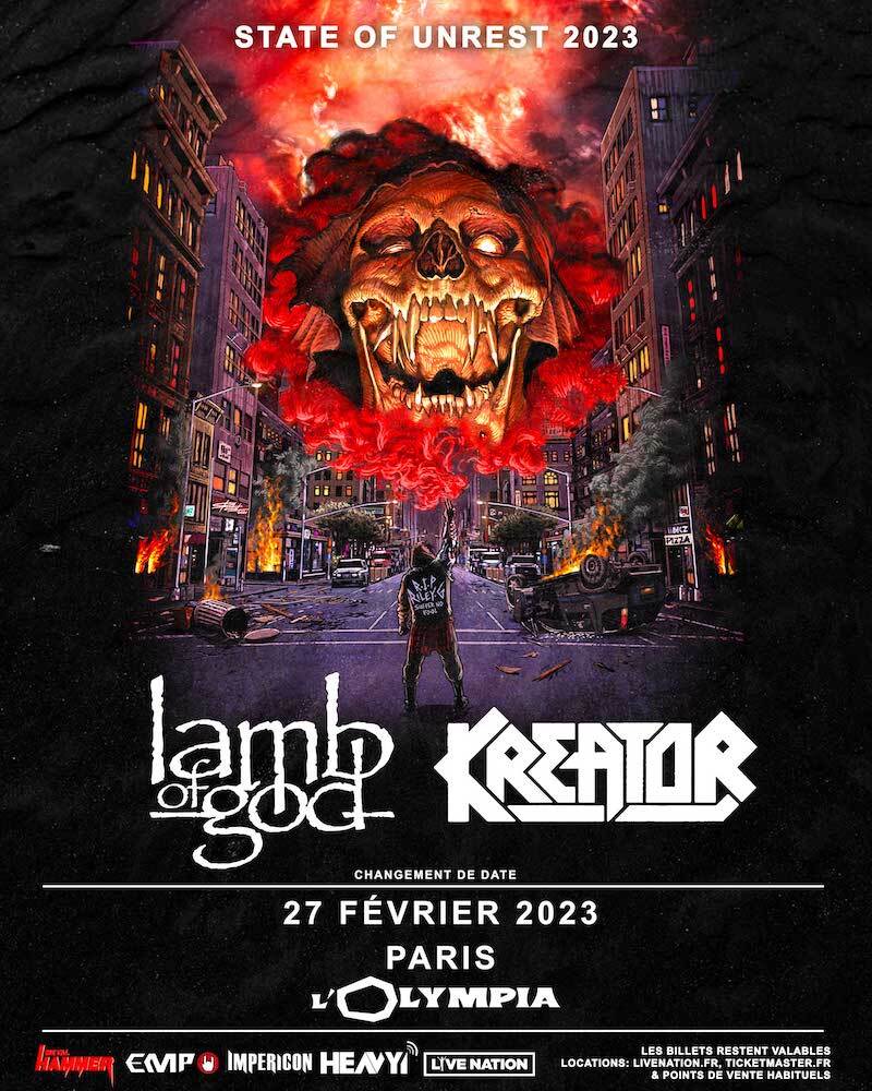 Kreator / Lamb Of God - L'Olympia