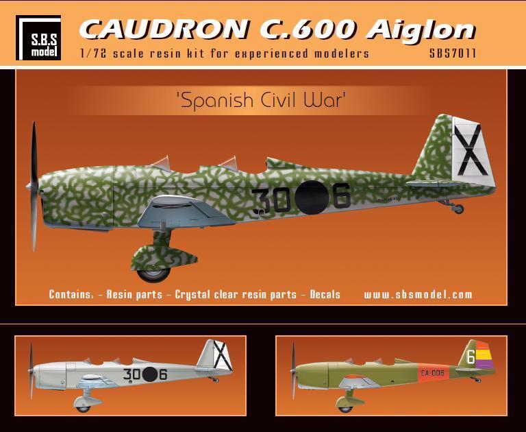 AIGLON - (MONTAGE DUO) SBS resine - 1/72 - CAUDRON AIGLON (Escadrille des Avions de Liaison FAFL/ALSACE) Duo avec Regis BIAUX 9w59