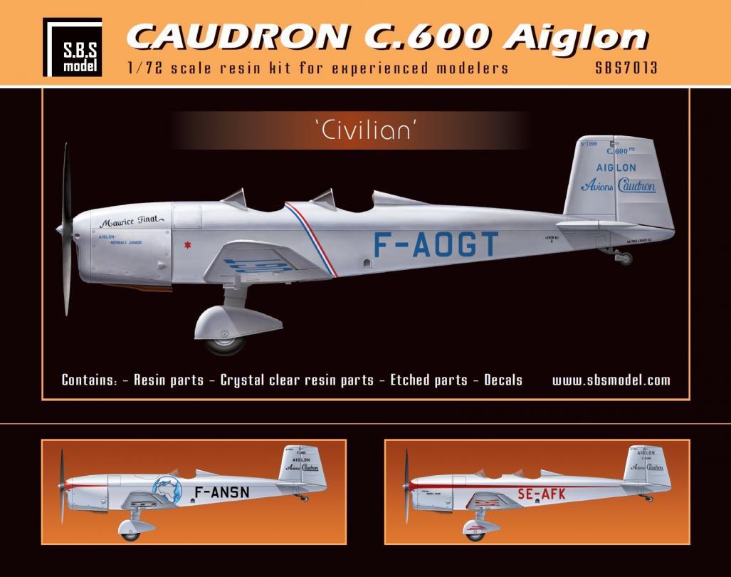 aiglon - (MONTAGE DUO) SBS resine - 1/72 - CAUDRON AIGLON (Escadrille des Avions de Liaison FAFL/ALSACE) Duo avec Regis BIAUX Epag