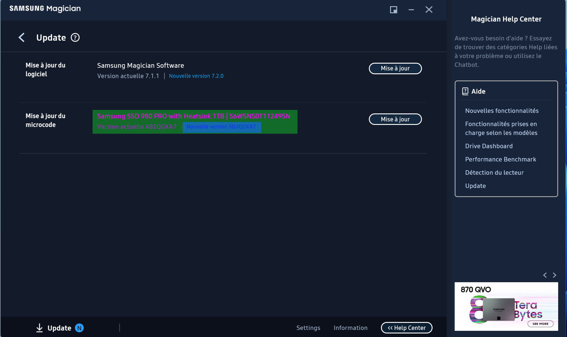 Vous possédez un Samsung 980 Pro ? Mettez à jour le firmware