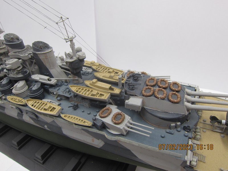 1/350 Wooden Deck For Trumpeter Italian Battleship RN Roma Model - CY350015