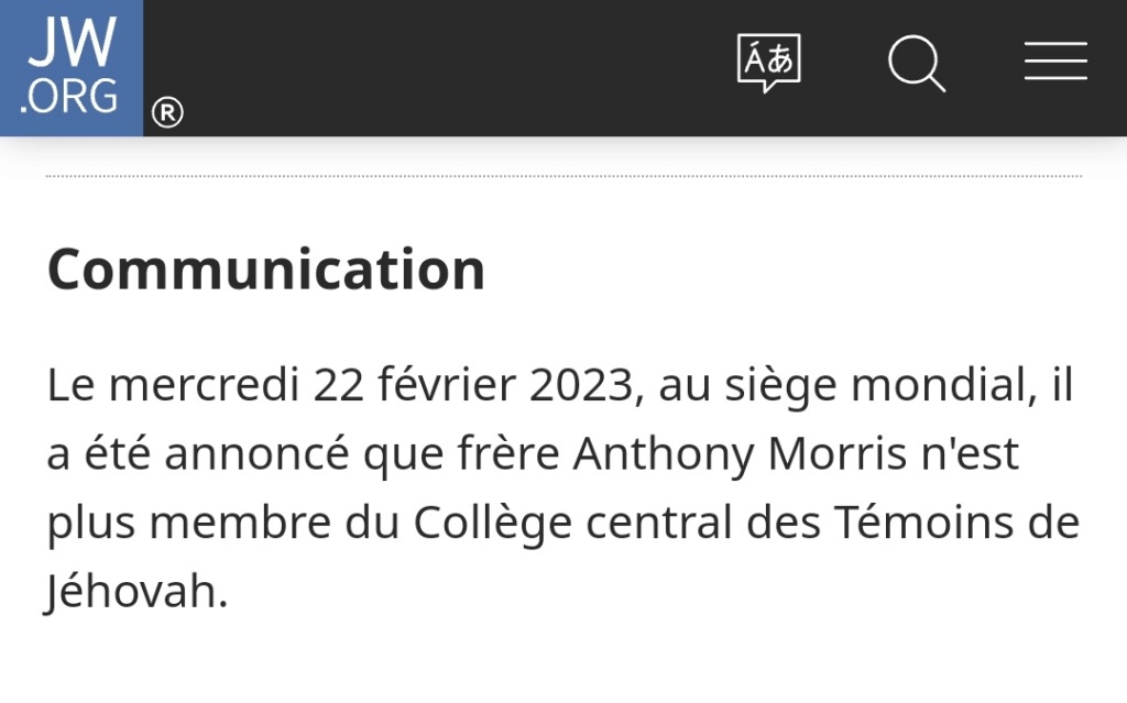 Anthony Morris n'est plus membre du Collège central Y9cq