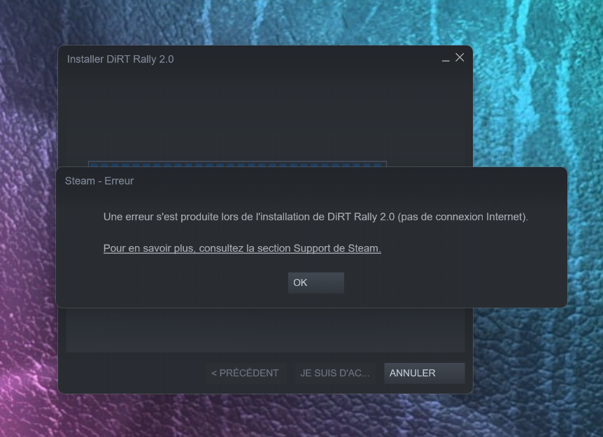 INFO - Steam : pas de connexion internet - INFO - Logiciels - racingfr.net