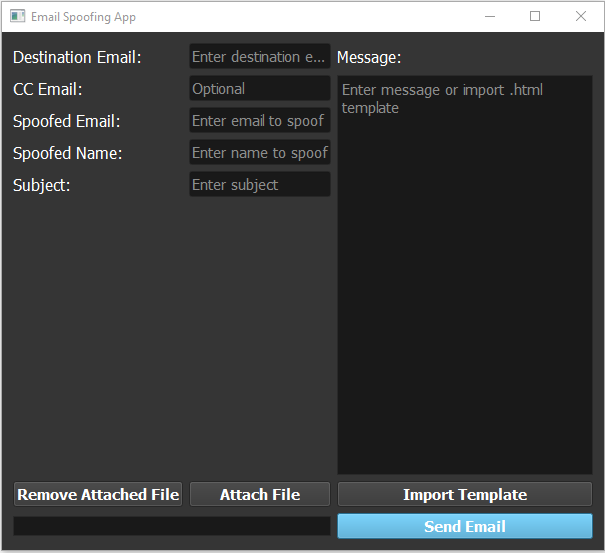GitHub Busirus/PyQt5EmailSpoofingTool "Email Spoofing App is a