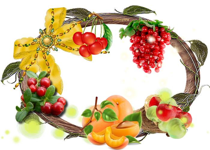 "Cadre décoré fruits" divers saison. 60ro