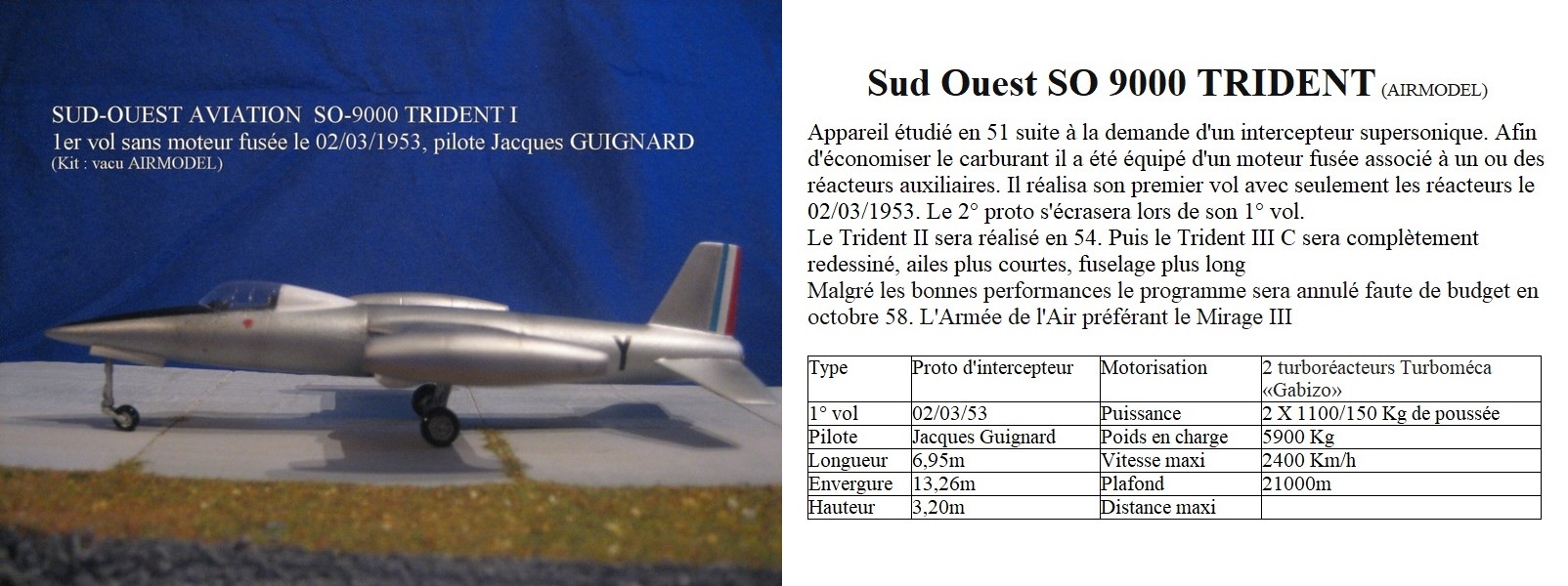 * 1/72 - SO 9000 Trident - Airmodel 3gha