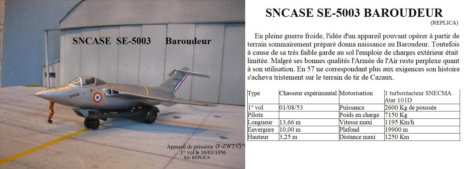 *1/72 - SNCASE SE-5003 Baroudeur - Replica 8bdv