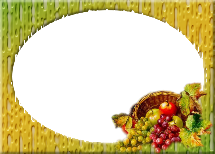 "Cadre décoré fruits" divers saison. Ifhn