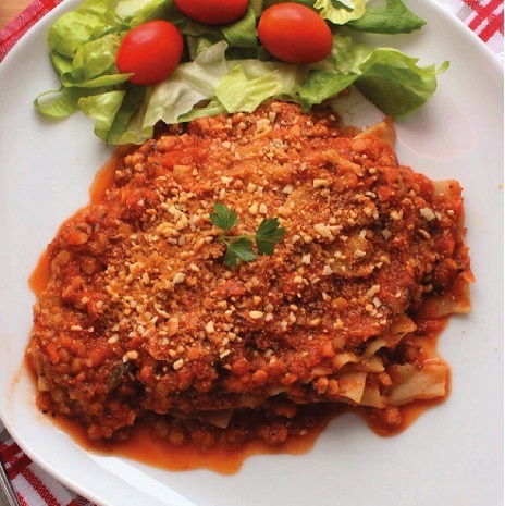 Lasagnes lentilles corail/légumes 33jy