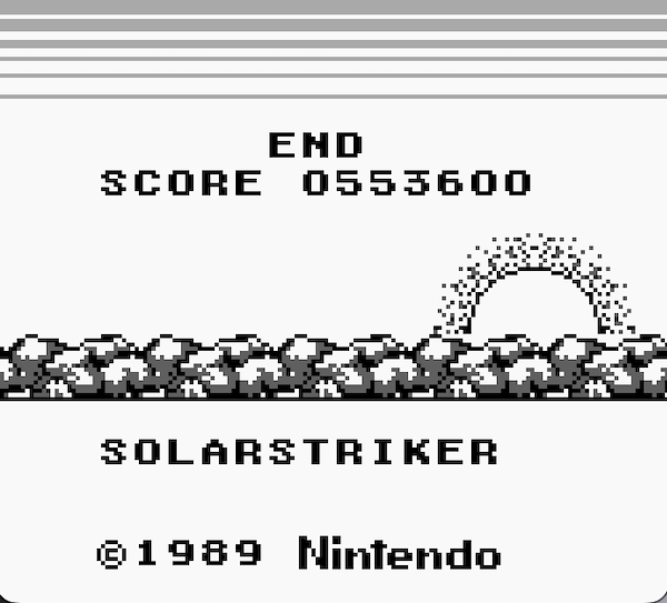 [SCORING] Solar Striker - Game Boy E1hz
