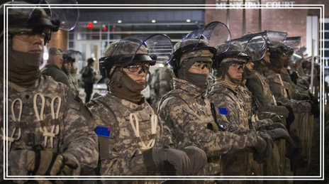 Photographie de soldats de la garde nationale.