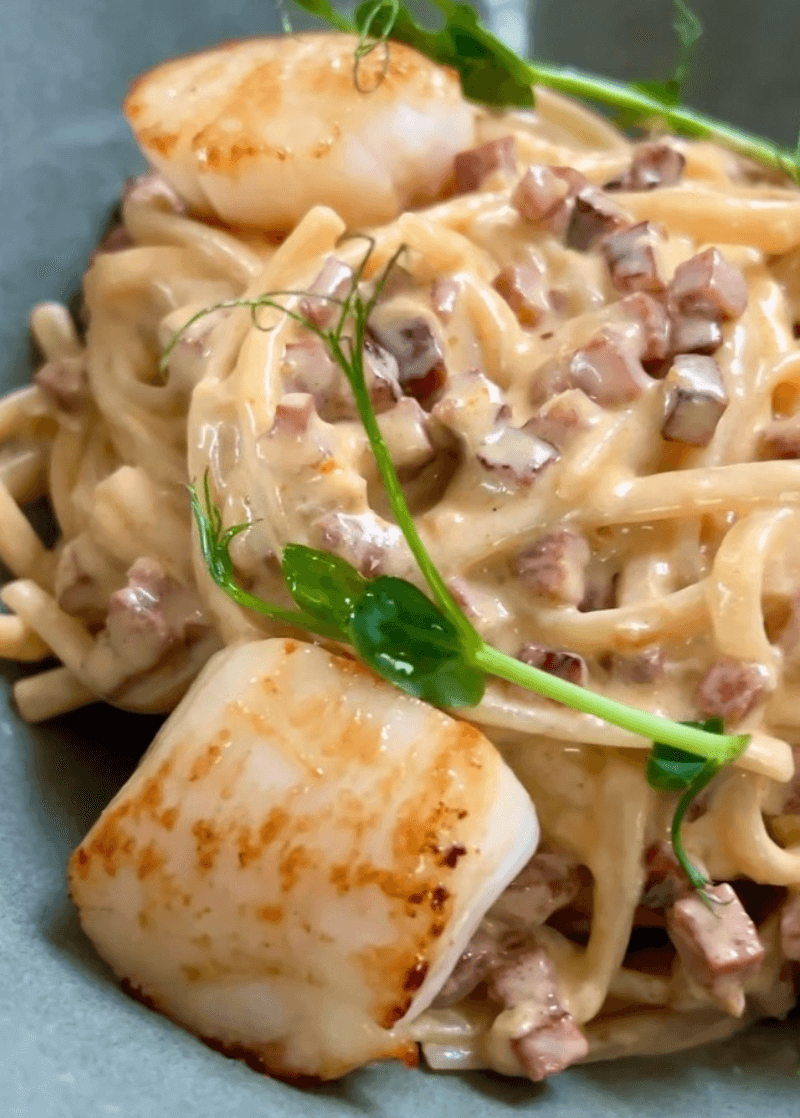 Linguine St Jacques et Chorizo