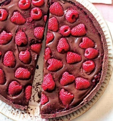 Tarte crème au chocolat/framboises Ttma