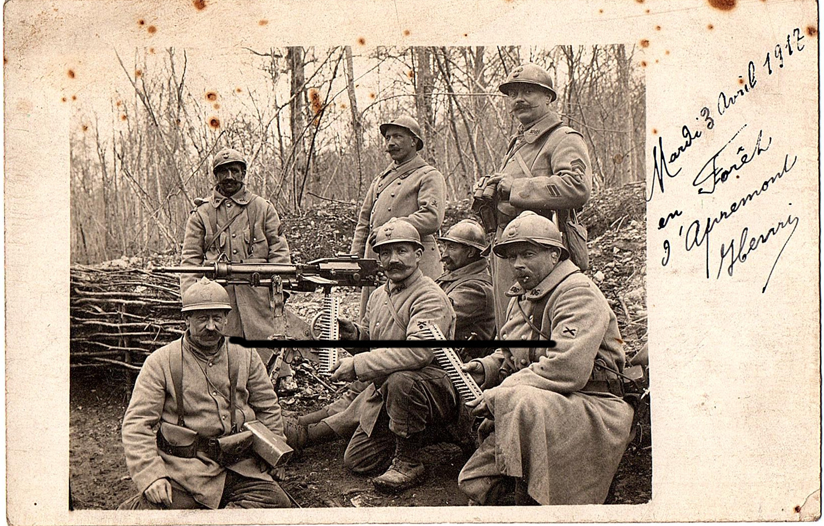  (A) photo de mitrailleurs dans la foret d Apremont (vendue) Yn9z