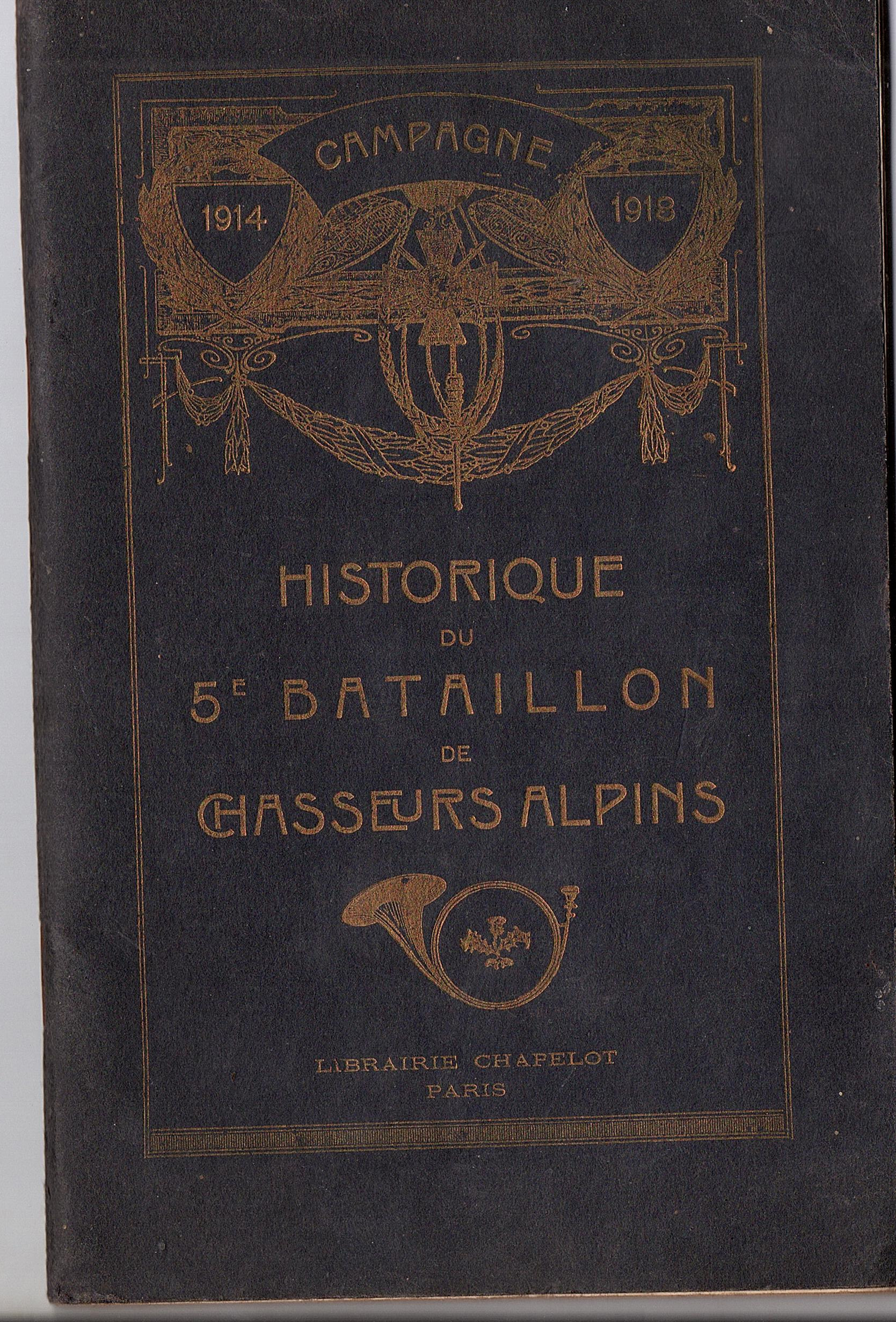 (A) historique du 5ème bat de chasseur Alpins (vendu) Ysbl