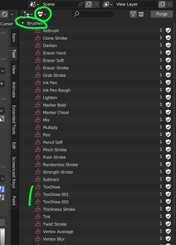texturing How to delete duplicated brushes in paint mode Blender