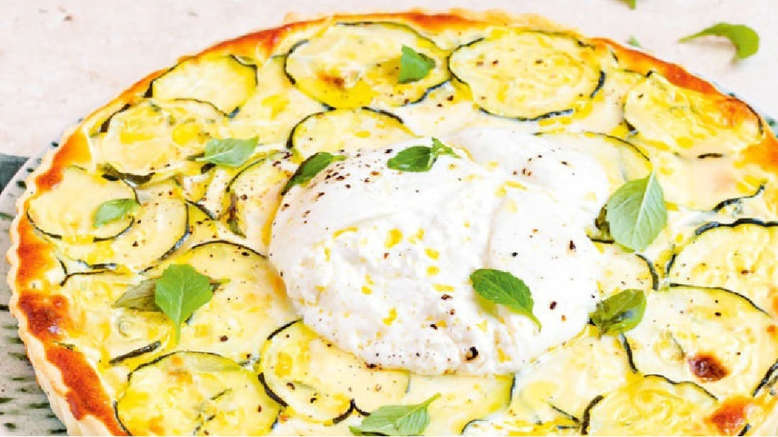 Quiche courgettes/burrata Zjwq