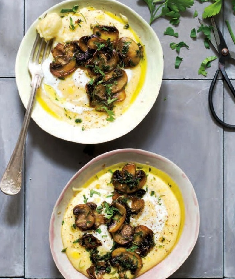 Polenta crémeuse aux champignons sautés Rcmv