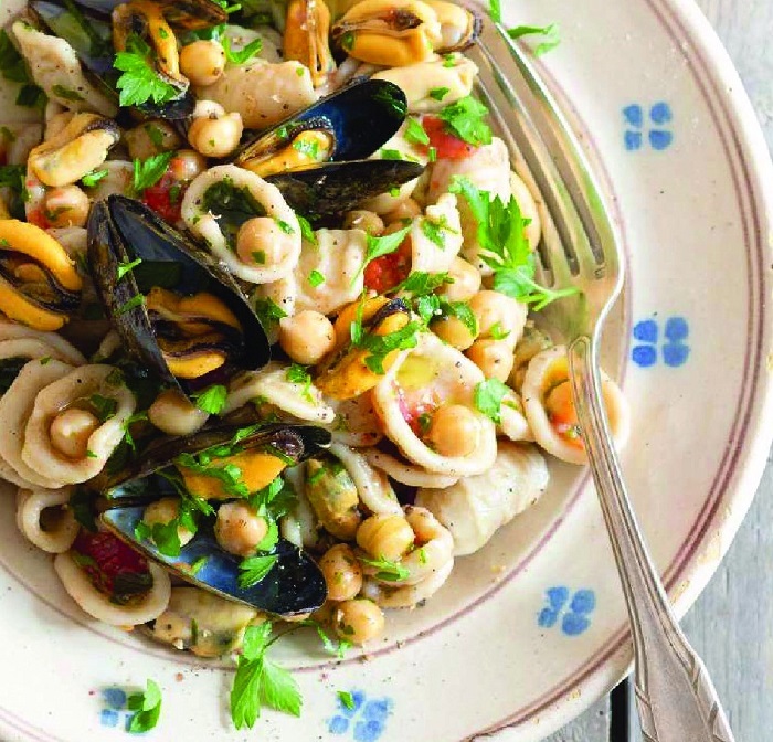 Orecchiette aux moules et pois chiches T3ll