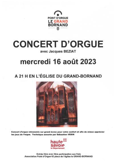 16 Août 2023 : concert d'orgue au Grand-Bornand Xfmv