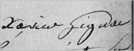 mention à Xavier Gignac, "témoin" (m.1848, Marguerite) (ce n'est pas une signature)