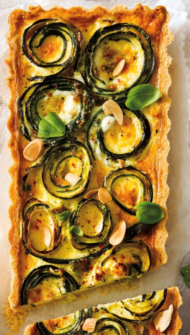 Quiche courgettes/amandes Frvk