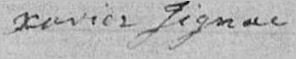 mention à Xavier Gignac, "témoin" (m.1866, Joseph) (ce n'est pas une signature)