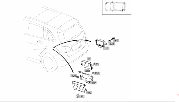 MECANISME+MOTEUR LEVE-GLACE AR G MERCEDES CLASSE B II W242/W246 PH 1 5P