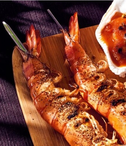 Gambas grillées, sauce rouille 1gbv