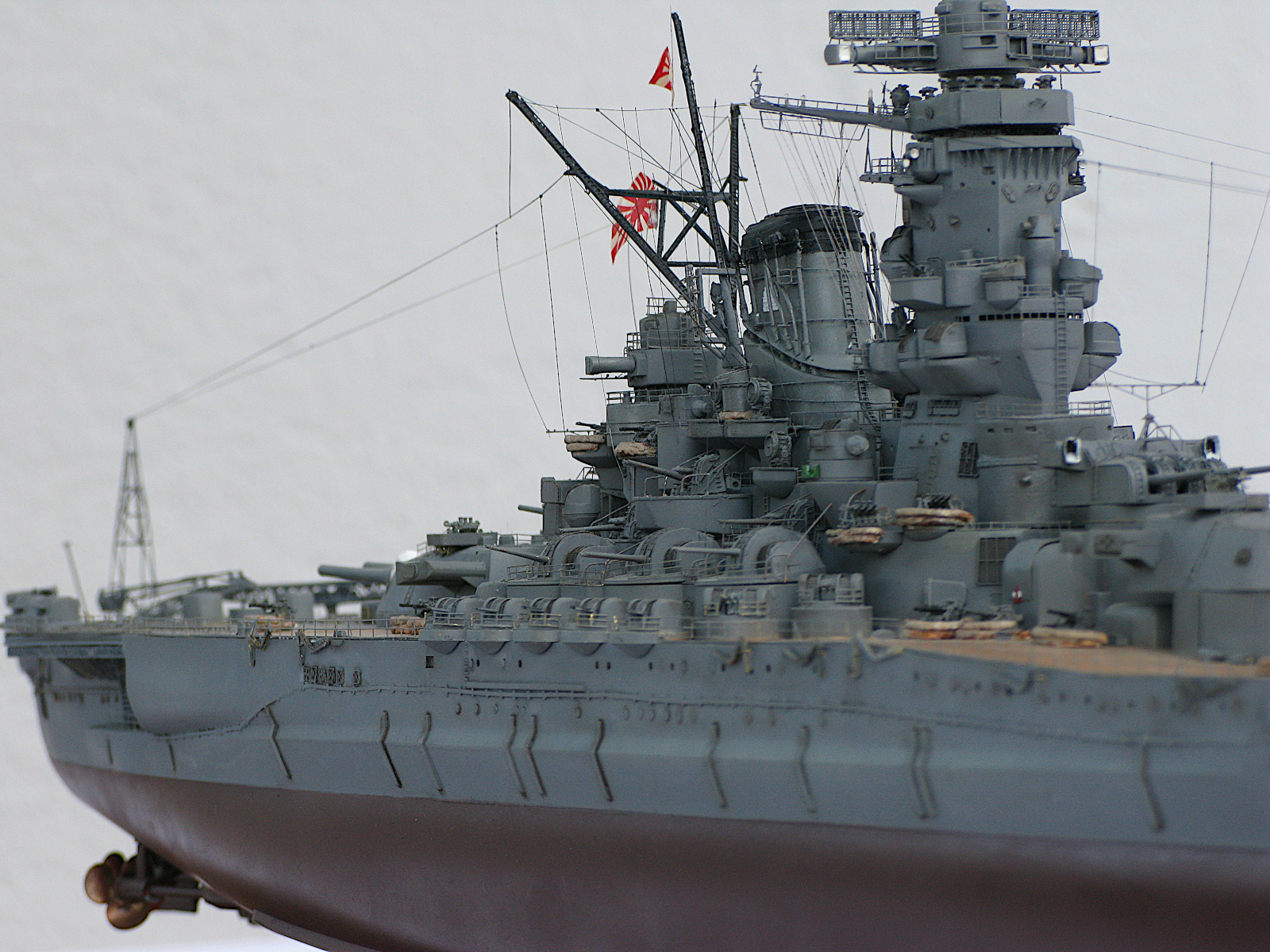 Cuirassé IJN Yamato [Tamiya vieux moule 1/350°] de pastaga Pce3