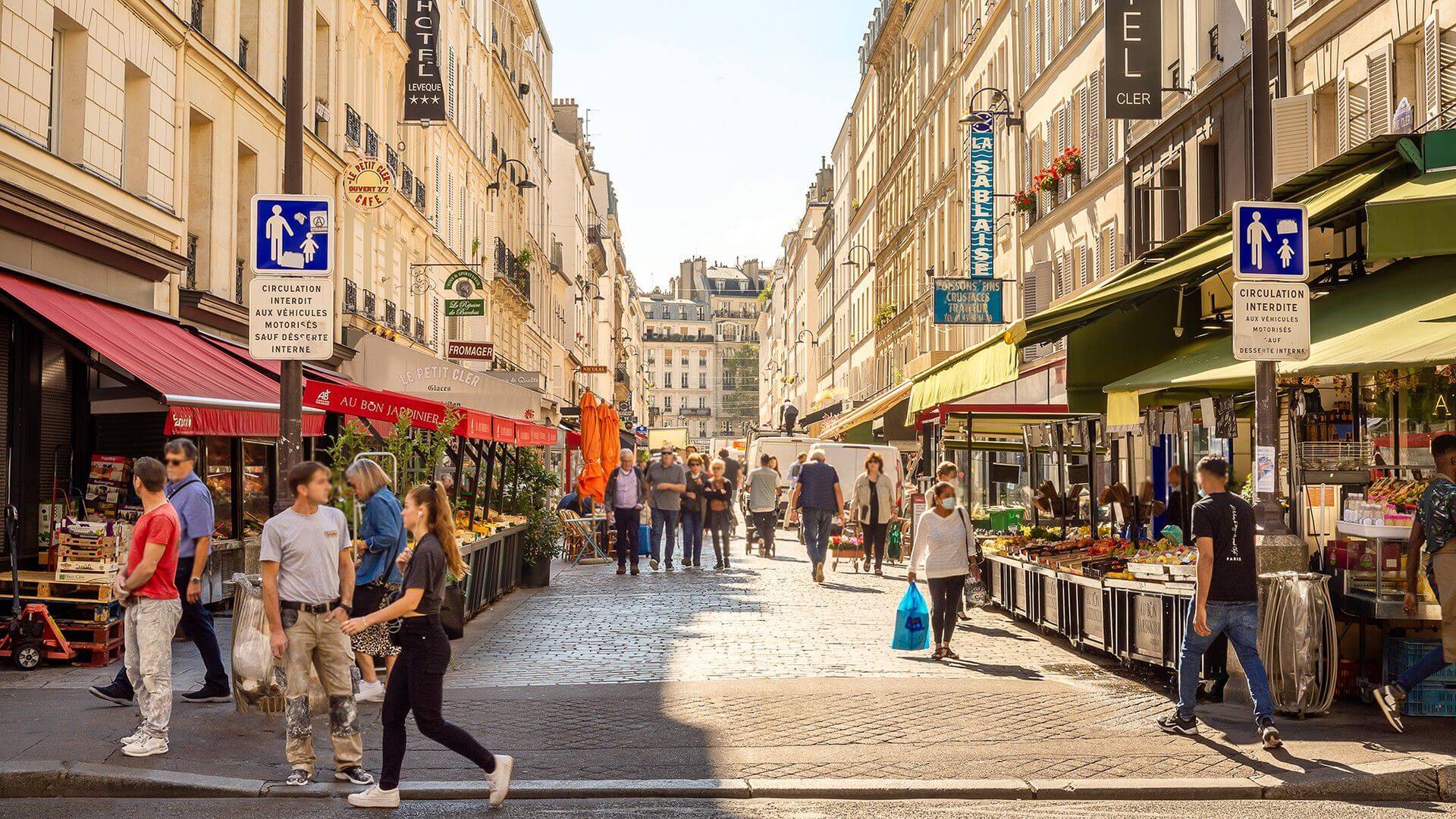 Rue Cler (Market Street) - Paris 7th district