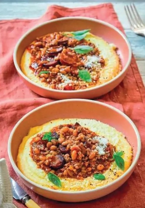 Polenta aux haricots et chorizo Wac9