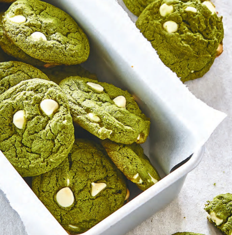 Biscuits matcha/chocolat blanc Gxjk