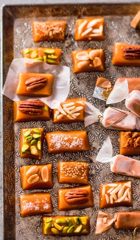 Caramels mous aux noix et fleur de sel Mlub