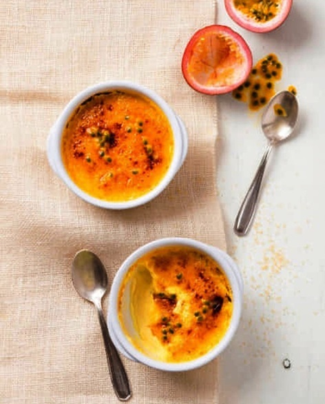 Crème brûlée aux fruits de la passion 0qi5