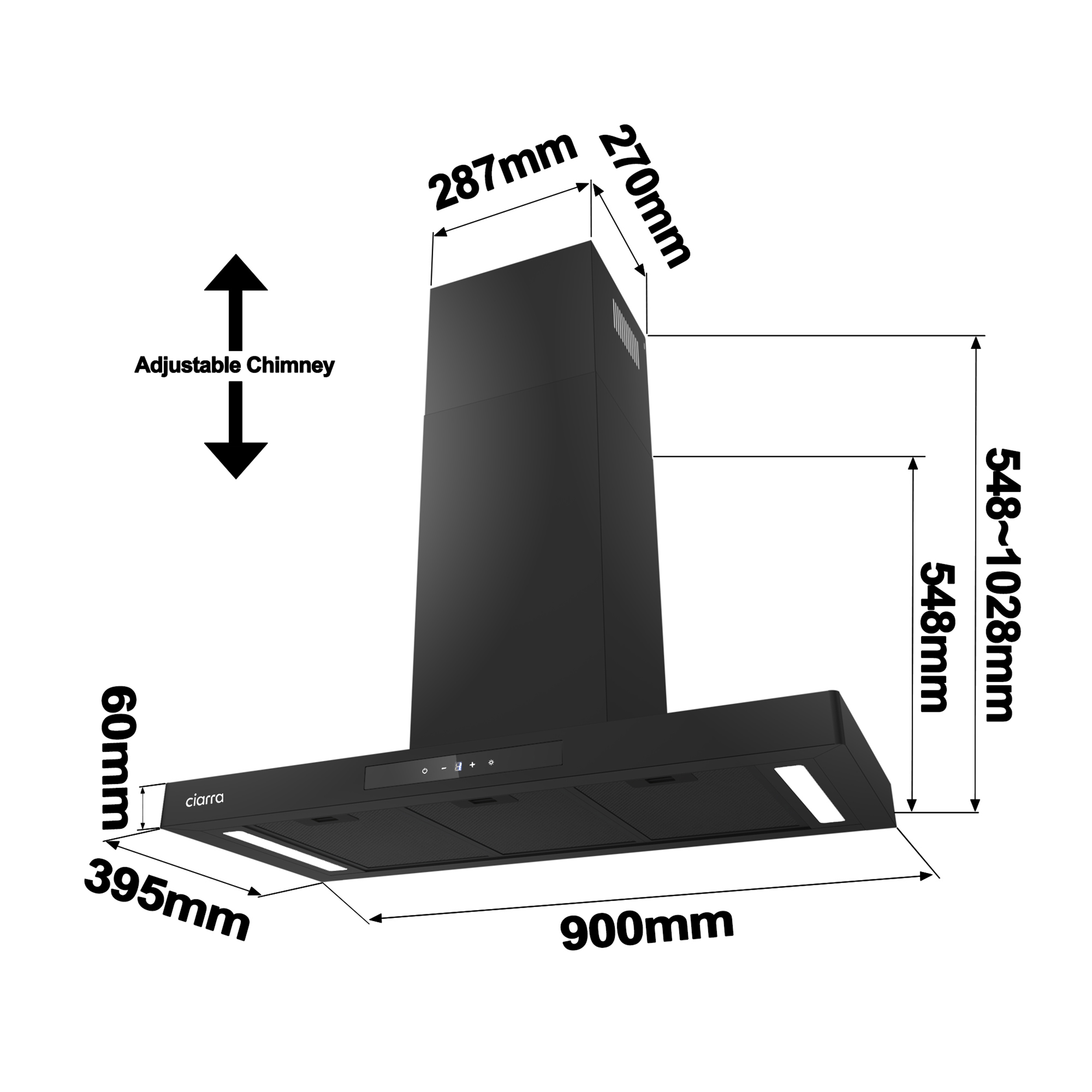 hotte murale 90cm