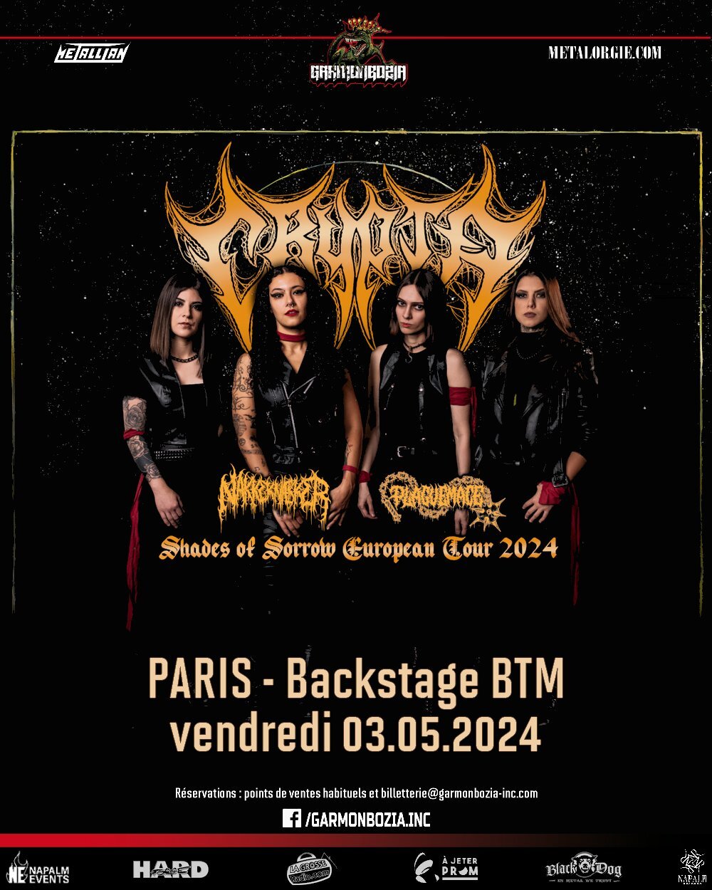 Crypta - Shades Of Sorrow European Tour 2024 - Paris - Backstage By The Mill - 03/0/2024