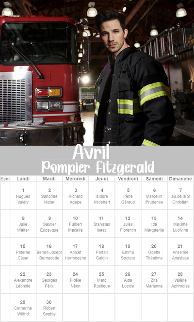 Calendrier des pompiers 2024 Zypc