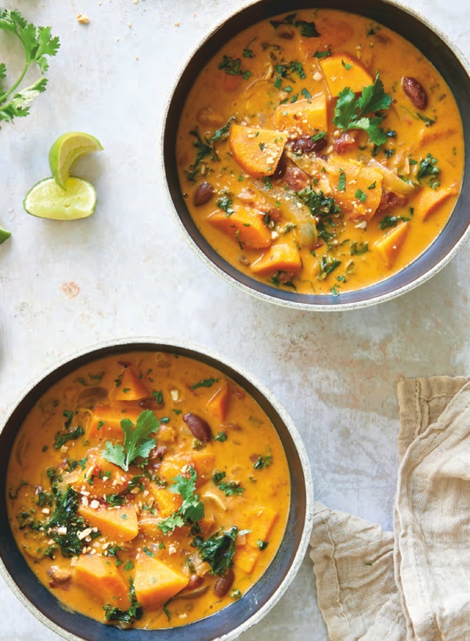 Soupe arachides/patates douces/kale Bdky